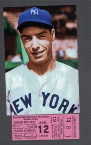 Aug 12th 1949 Washington Senators vs Yankees Ticket Stub Joe Dimaggio Hit - Picture 1 of 1