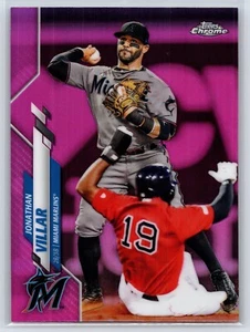 2020 Topps Chrome Jonathan Villar Pink Refractor #75 Marlins - Bild 1 von 2