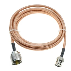 RG142 Cable BNC Male to UHF Male PL-259 Lot RF Pigtail Jumper Double Shield - Picture 1 of 2