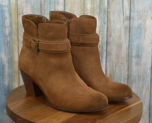 Sam Edelman Lynne Botines Otoño Talla 9 Marrón Gamuza Tacón Bloque Botas - Imagen 1 de 8
