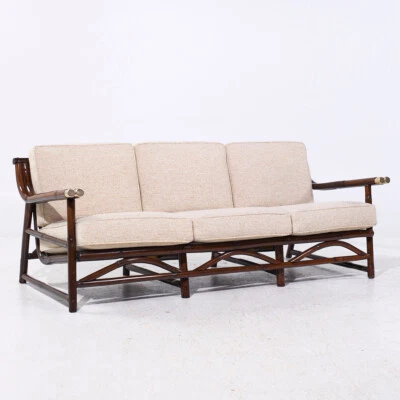 Sofá de bambú John Wisner for Ficks Reed Mid Century Foto 1 de 4