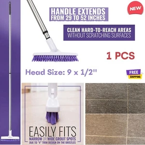 Grout Scrub Brush Tile Scrubber Handle Adjust Shower Floor Cleaner Bathroom Tool - Picture 1 of 11