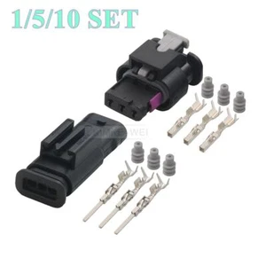 3 Pin/Way TE MCON Automotive Male Female Connector Plug Socket Kit for VW Audi - Picture 1 of 3