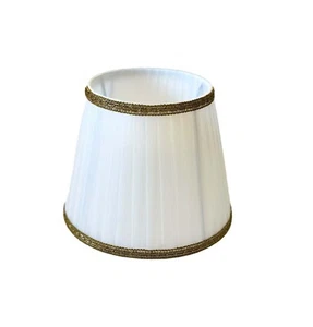 Plissee Lampenschirm D.16CM In Weißer Organza Für Lampen Und Wandlampen - Bild 1 von 1