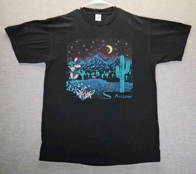 Camiseta De Colección 1990 Arizona Paisaje XL Salvaje Oeste Suroeste Desierto Brillante EE. UU. Foto 1 de 4