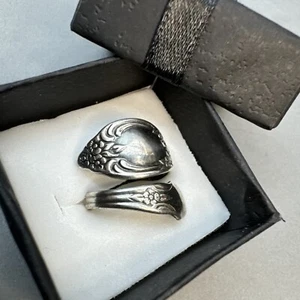 VTG WM Rogers Silverplate Spoon Ring Oneida Royal Ballad 1970 Pattern Flowers - Bild 1 von 7