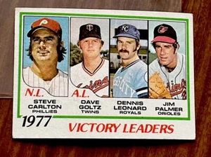 1978 Topps 1977 Victory Leaders Steve Carlton - Jim Palmer # 205 - Picture 1 of 2