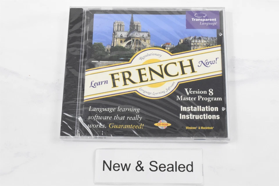 Learn French Now Version 8 Software CD-ROM for Windows & Mac - New - Image 1 of 3
