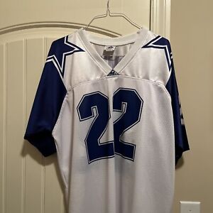 Dallas Cowboys Emmitt Smith #22 Jersey Apex One White Blue Xl Vintage