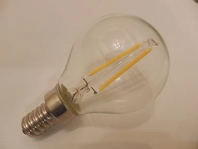 12 LED Lamps Bulbs Daylight Color 2W 110V Clear Globe (G45) Candelabra(E12) Base - Image 1 of 2