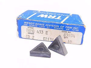 NEW SURPLUS 10PCS. TRW TNMG 433E GRADE: CQ2 CARBIDE INSERTS - Picture 1 of 1