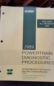 1989 Dodge//Plymouth Powertrain Diagnostic Procedures 3.0L EngineCaravan/Voyager - Picture 1 of 2