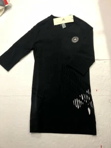 Adidas Stella McCartney Small Black True Strength T-Shirt 120$ MSRP 12x25 - Picture 1 of 8