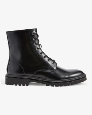 BOTAS DE COMBATE EXPRESS $148 NEGRAS DE CUERO GENUINO TALLA 9 Foto 1 de 3