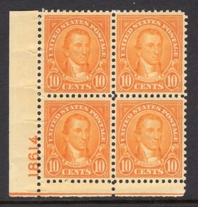 #642 VF-XF MNH OG-JAMES MONROE GEM PLATE BLOCK (REM #642-2) - Picture 1 of 2