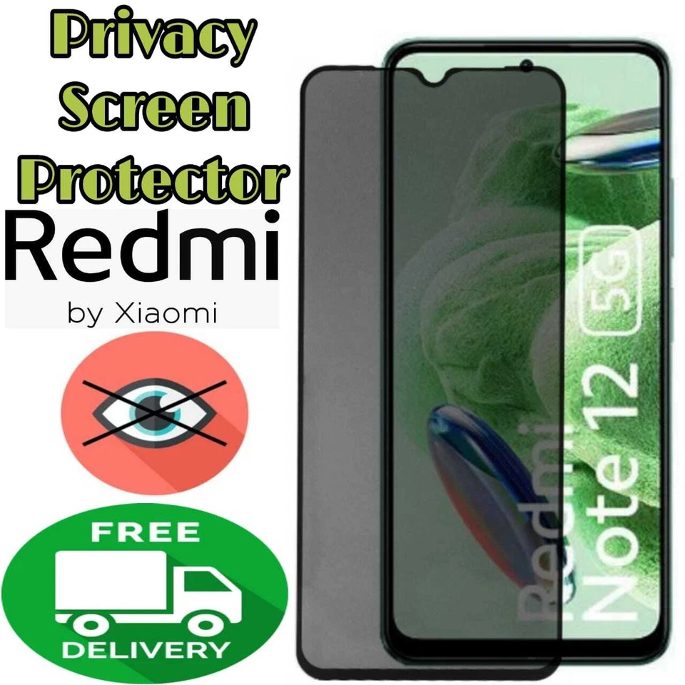 P022 Privacy Glass For Xiaomi Redmi Note 10/11/12/ Pro/Pro Max K40/50S - Image 1 of 4