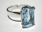 Topaz Ring silver 925% anello topazio azzurro