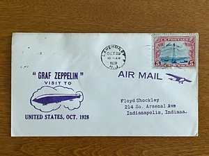 US #C11 GRAF ZEPPELIN U.S. VISIT OCT. 1928 FDC LAKEHURST, NJ SEALED - Picture 1 of 2
