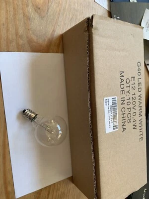 G40 LED Warm White E12 10 pcs Light Bulbs FREE SHIPPING - Image 1 of 4