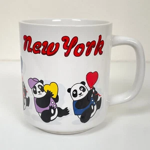 Vintage 80er New York Panda Bär Tasse Neuheit Souvenir Geschenk Geburtstagsgeschenk NYC - Bild 1 von 9