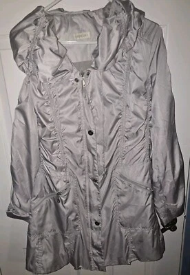 Bonita Elegant Hooded Lined Jacket Size M Top Transition Gray - Image 1 of 4