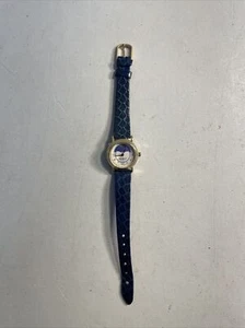 Women's Watch-It Quartz Moonphase Wristwatch w/ Blue Genuine Leather Band - Picture 1 of 6