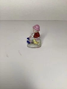 Original Vintage Occupied Japan Decorative Boy Plays Horn Duck Figurine ~2.75" - Picture 1 of 3