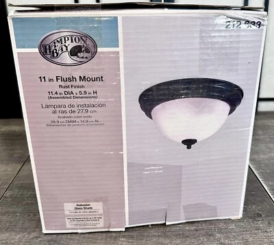 Hampton Bay 2-Light Rust Flush Mount - Image 1 of 2