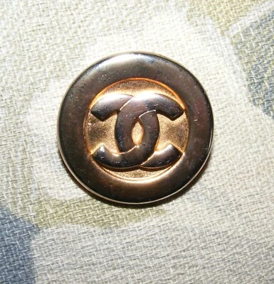~  Chanel Brooch Pin ~ Gold Tone CC ~ Signed ~ 1980-90's ~ - Image 1 of 3