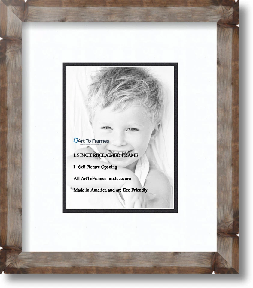 Marco de fotos natural ArtToFrames mate 10x12 con doble alfombrilla de 2", apertura de 6x8 Foto 1 de 1