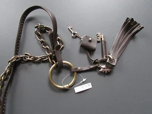 Juicy Couture Belt Boho Vintage Charms Chain Tassel Brown Leather Small New $175 - Picture 1 of 13