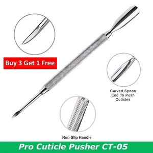 Stainless Cuticle Pusher & Remover Tool Set – Manicure Pedicure Nail Cleaner - Picture 1 of 4