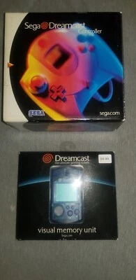 Official Sega Dreamcast Gray Controller With One Black Visual Memory Unit Rare - Image 1 of 4