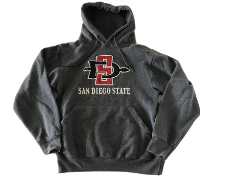 San Diego State University Aztecs Sz Small Gray Pullover Hoodie Sweatshirt TS0 Cover