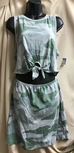 Aerie Short Sleeve Camo Dress Bare Waist Sz XL NEW - Picture 1 of 5