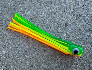 TACKLEWORKS Mini Chugger Flat Head 5.5" Fishing Lure Ballyhoo Marlin - Parrot - Picture 1 of 1