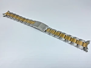PULSERA CORREA RELOJ DOS TONOS OSTRA MACIZA REMACHADA 19MM PARA ROLEX TUDOR - Imagen 1 de 4