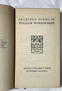 Selected Poems Of William Wordsworth ~ Oxford The World’s Classics (1926) - Picture 1 of 9