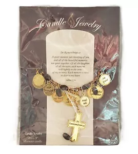 Memorial Celebration of Life Pillar Candle Jewelry In Remembrance Charms Beads - Picture 1 of 6