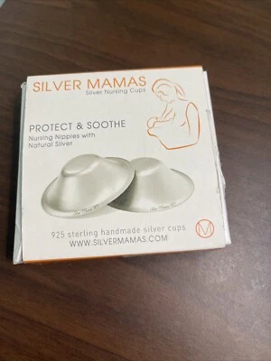 Tazas de lactancia plateadas para mamás, cubiertas de pezón plateadas escudo de lactancia Foto 1 de 4