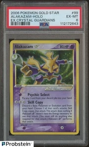 2006 Pokemon Gold Star Ex Crystal Guardians #99 Alakazam Holo PSA 6 EX-MT - Foto 1 di 2