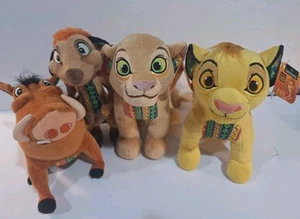NEW Set of 4 Just Play Disney Lion King Plush Simba Nala Pumbaa Timon - Picture 1 of 21