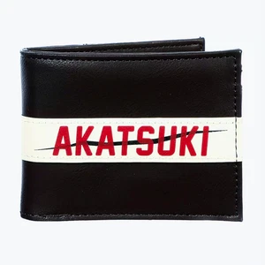 Naruto Shippuden Akatsuki Herren-Geldbörse mit Doppelfaltung, Akatsuki-Geldbörse, Anti-Blatt-Geldbörse - Bild 1 von 3