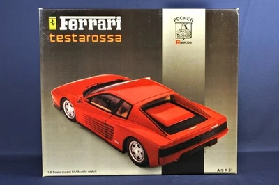 POCHER Ferrari Testarossa Red Model Car Kit K 51 by Rivarossi scala 1/8... - Immagine 1 di 4