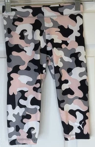 PUMA Girls 5 Leggings Pink Gray Camo White Heather Print Athletic Stretch - Picture 1 of 4