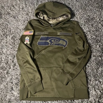 Nike Seattle Seahawks Salute To Service Hoodie Youth Large (14-16) Military EUC - Image 1 of 4