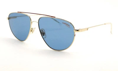 Carrera 2014T/S Sunglasses J5GKU Gold /Blue lenses 56 new - Image 1 of 4