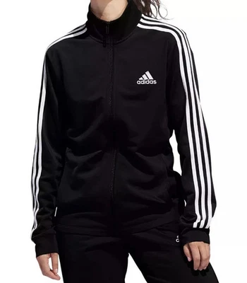 Adidas Women’s 3-Stripes Track Jacket – Black, Size M - Image 1 of 3