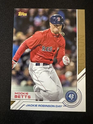 2017 Topps #JRD-3 Mookie Betts Jackie Robinson Day Red Sox Card - Image 1 of 2