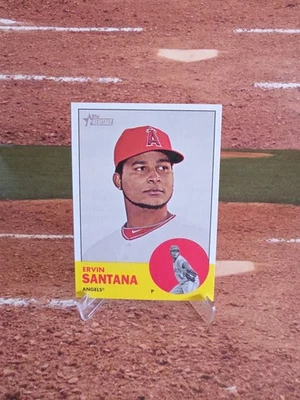 2012 Topps Heritage - Ervin Santana #322 - Los Angeles Angels  - Image 1 of 4